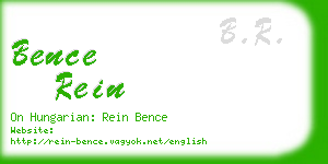 bence rein business card
